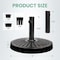 Simple Deluxe InfiniPower 18.11in 30.86 LB Outdoor Umbrella Base Heavy Duty Round Stand for Poolside, Deck, Patio LGBRLABASERESINROUND28BLK - alternate 2