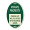 Signmission Private Property Parking Lot Will Be Locked A, 12 In X 18 In Architectural, Heavy Gauge Aluminum A-OV-G-1218-23249 - alternate 1
