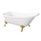 Kingston Brass 67-Inch Cast Iron Classic Flat-Rim Single Slipper Clawfoot Tub, 7-Inch Faucet Drillings VCT7D6630NF7 - alternate 1