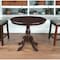 Homeroots 36" Espresso Rounded Solid Manufactured Wood And Solid Wood Pedestal Base Dining Table 517752 - alternate 2