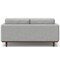 Homeroots 72" Gray Fabric Sofa With Brown Legs 640990 - alternate 3