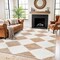 World Rug Gallery Diamond Shag Area Rug 7 ft 10 in x 10 ft Beige WR123BEIGE8X10 - alternate 1