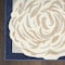 Homeroots 3' X 4' Blue and Gray Floral Indoor Outdoor Area Rug 527634 - alternate 2