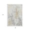 Homeroots 3' X 5' Midnight Ivory And Beige Abstract Washable Indoor Outdoor Area Rug 643613 - alternate 5