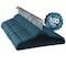 Elama Home 100 Piece Velvet Slim Heavy Duty Felt Hangers with Stainless Steel Swivel Hooks in Blue HANGER100PIECEBLUE - alternate 1