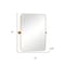 Homeroots 32" Gold Iron Tilting Framed Accent Mirror 691620 - alternate 3