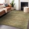Homeroots 5' X 8' Fern Green And Taupe Abstract Washable Indoor Outdoor Area Rug 618275 - alternate 6