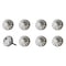 Homeroots 1.5" X 1.5" X 1.5" Hues Of Gray Cream And Silver Knobs, 8PK 321693 - alternate 3
