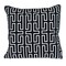 Homeroots 20" X 20" Black Geometric Cotton Zippered Pillow 529304 - alternate 2