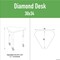 Correll Diamond 34 in W, 30 in L, 25 in to 35 in H, Particleboard, Gray Granite AD3034TF-DIA-15-13-13 - alternate 3