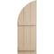 Ekena Millwork Sandblasted 3 Board Joined Board-n-Batten w/Quarter Round Arch Top Faux Wood Shutters, 16.5"W x 86"H SHUBJQ16X86SDPR - alternate 3