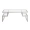 Homeroots 45" Silver Glass And Steel Coffee Table With Two Shelves 521986 - alternate 2