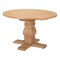 Homeroots 48" Brown Solid Wood Pedestal Base Round Top Dining Table 643962 - alternate 1