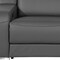 Homeroots 89in Dark Gray and Silver Italian Leather Power Reclining Loveseat With Storage 633756 - alternate 3