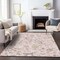 Homeroots 10' X 14' Pink Green And Gray Floral Washable Indoor Outdoor Area Rug 597841 - alternate 3