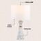 Jonathan Y Artezza 24" Art Deco Contemporary Hourglass Terrazzo/Iron LED Table Lamp, White/Gray JYL8030A - alternate 3
