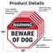 Signmission Warning Beware of Dog, 10 inch X 10 inch, Aluminum Metal Signs, 5PK OC-A-5Pack-10-337 - alternate 2