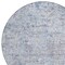 Homeroots 8' Sky Blue Charcoal And Ivory Round Abstract Washable Indoor Outdoor Area Rug 604555 - alternate 2