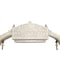 Homeroots 89in White Floral Solid Wood Distressed Solid Wood Bench 635824 - alternate 4