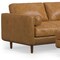 Homeroots 72" Sienna Leather Sofa With Ottoman With Brown Legs 641059 - alternate 2