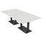 Skutchi Designs Rectangle Conference Table With Power Unit, 48 in W, 96 in L, White HAR-REC-48X96-DOU.BK-WA7976-NA - alternate 1