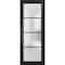 Sartodoors Slab Barn Door Panel Frosted Glass Lite Planum 2132 Black 32x80 Solid Core Modern Interior PLANUM2132S-BLK-32 x 80 - alternate 1
