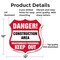 Signmission Construction Area Shield Sign Danger! Un, 12 Inch X 12 Inch, Aluminum Metal Sign SHI-A-12-373 - alternate 2