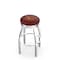Holland Bar Stool Co 25" Chrome Louisiana-Monroe Swivel Bar Stool, Accent Ring L8C3C25LA-Mon - alternate 1