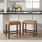 Alaterre Furniture Madison Backless Counter Height Stool True Walnut Finish with Cognac PU AVMA2120 - alternate 4
