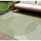 Homeroots 8' X 10' Green And Ivory Geometric Washable Indoor Outdoor Area Rug 597628 - alternate 1
