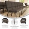 Flash Furniture Hercules Church Chair, Brown Back, 19-1/4 in W 25" L 33-1/4" H, Fabric Seat FD-CH02185-GV-BNDOT-GG - alternate 5