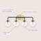 Jonathan Y Caleb 30.75" 4-Light Contemporary Transitional Iron/Glass LED Vanity Light, Black/Brass Gold JYL9554A - alternate 4