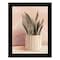 Homeroots Striped Bohemian Plant Black Framed Print Wall Art 530131 - alternate 1