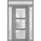 Vdomdoors Front Exterior Prehung FiberGlass Door Frosted Glass / Manux 8552 Grey Ash / 2 Sidelight and Transo MANUX8552EXD-SS-W16+36+16 x H80+14-RH - alternate 2