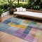 Homeroots 9' X 12' Blue Green And Purple Abstract Washable Indoor Outdoor Area Rug 604286 - alternate 1
