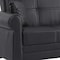 Homeroots 89" Black Faux Leather Convertible Futon Sleeper Sofa And Toss Pillows With Storage 607107 - alternate 4