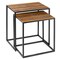 Homeroots Set of Two Brown and Black Metal And Faux Snake Leather Nesting End Tables, 2PK 383761 - alternate 1