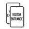 Signmission Entrance Sign Visitor Entrance, 12'' X 18'' 2 Signs, Heavy Gauge Aluminum, 2PK A-1218-2PACK-24093 - alternate 1
