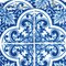 Homeroots 4" X 4" Blue and White Cross Peel And Stick Tiles 400115 - alternate 2