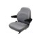 Uni Pro 441 Seat Top Assembly, With Armrests, Gray Vinyl 8384 - alternate 1