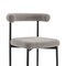 Homeroots Set of Two Gray And Black Upholstered Polyester Open Back Dining Side Chairs 569406 - alternate 3