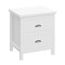 Homeroots 22" Solid Wood Two Drawer Nightstand 518913 - alternate 2