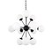 Homeroots Black Sputnik Multi Light Frosted Metal and Glass Dimmable Chandelier With White Shades 611366 - alternate 3