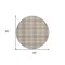 Homeroots 8' Beige Ivory And Green Round Plaid Washable Indoor Outdoor Area Rug 597077 - alternate 3