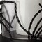 Homeroots Set of Two Black Botanical Leaf Glass And Metal Tabletop Hurricane Candle Holders, 2PK 608520 - alternate 2