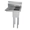 Koolmore 1 Compartment Stainless Steel NSF Commercial Kitchen Prep & Utility Sink with Drainboard SA101410-12L3 - alternate 3