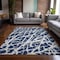 Homeroots 10' X 14' Blue And White Abstract Washable Indoor Outdoor Area Rug 559639 - alternate 3