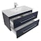 Cutler MILANO 36 in Wall Hung Vanity BLUE w/top (Modern Shaker) FV-BLUE36MS - alternate 3