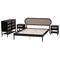 Baxton Studio Shirin Mid-Century Beige Fabric and Black Wood Queen 4-Piece Bedroom Set with Two nightstands 255-14152-14151-14149-14149-ZORO - alternate 4