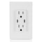 Leviton USBReceptacle, 15A, 1/2hp, Wht, Thrmplstc T5637-W - alternate 3